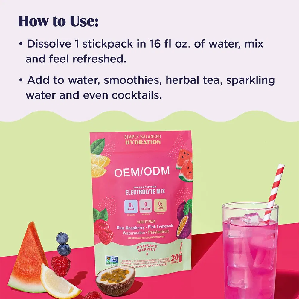 Fast Hydration Electrolyte Powder Powder Electrolyte Mix Hydration Powder for Athletes