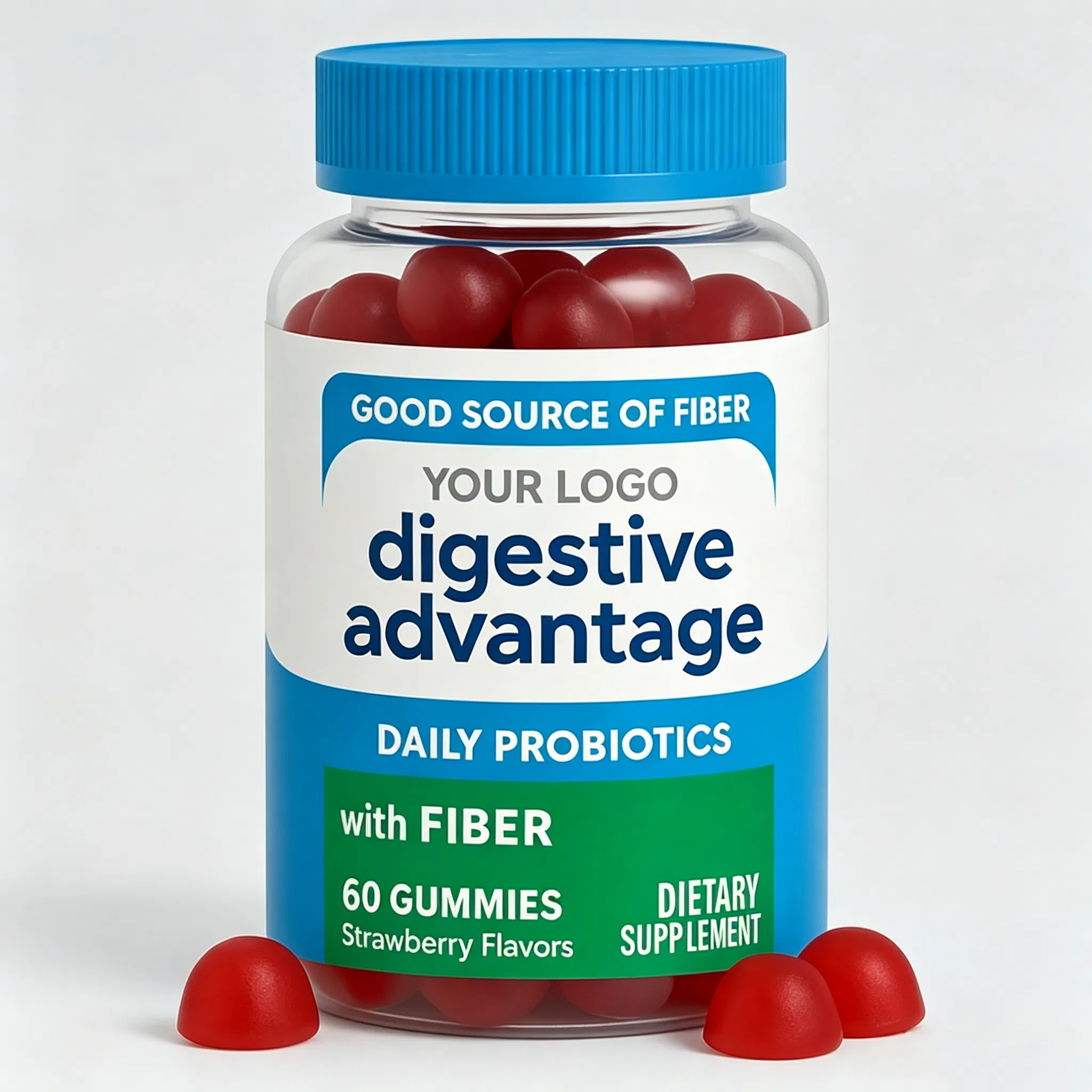 OEM Factory Prebiotic Fiber Probiotic Digestive Gummies 1 Billion Cfu Gut Health Slim Support