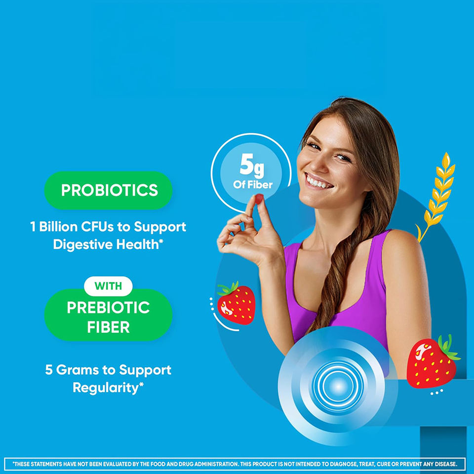 OEM Factory Prebiotic Fiber Probiotic Digestive Gummies 1 Billion Cfu Gut Health Slim Support