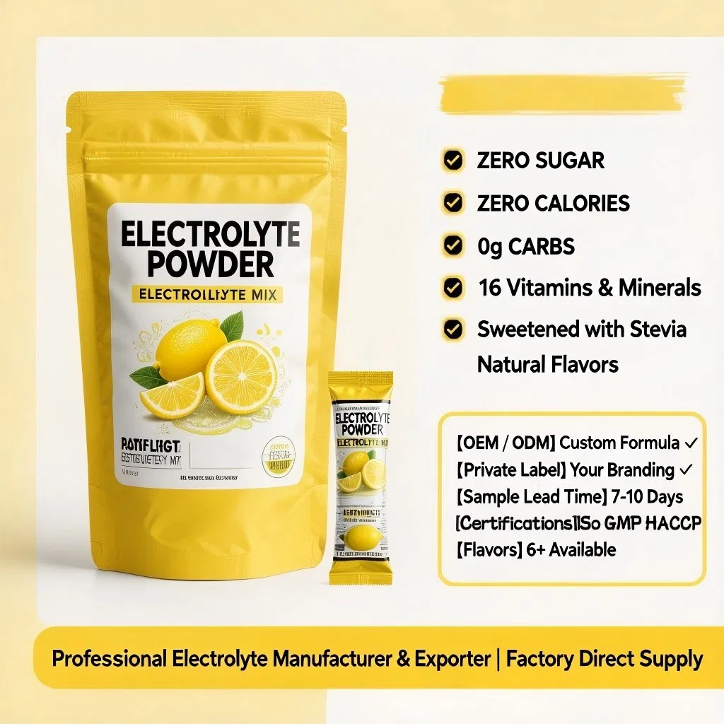 Wholesale Electrolyte Powder Hot Sale Powdered Electrolyte Drink Mix Hydration Electrolyte Packets