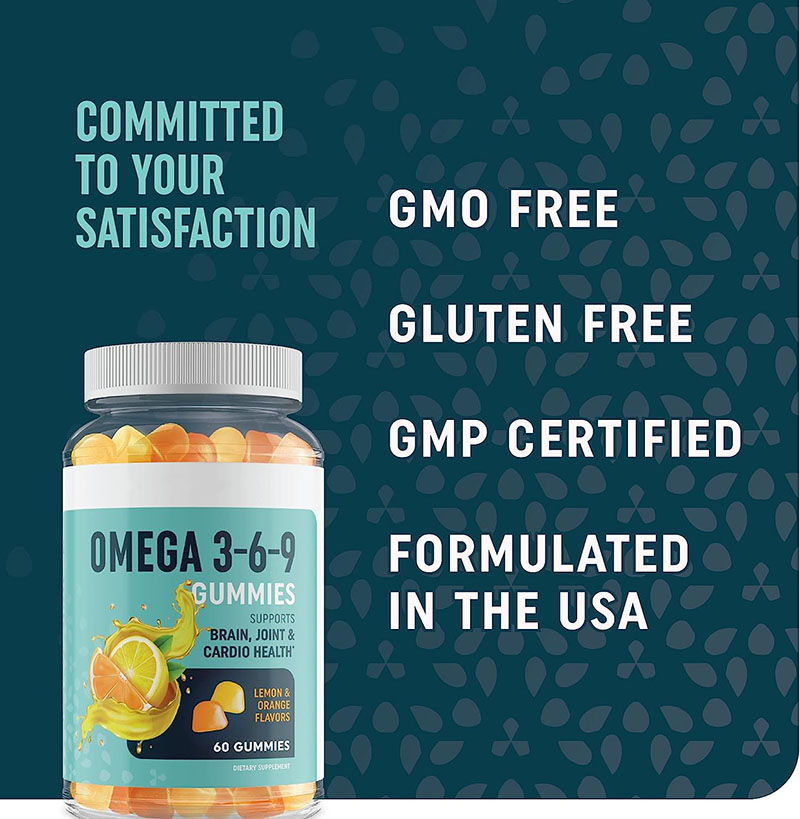 High Quality Customized Omega 3 Fish Oil Gummies Powerful EPA DHA Formula Teenage Brain Booster