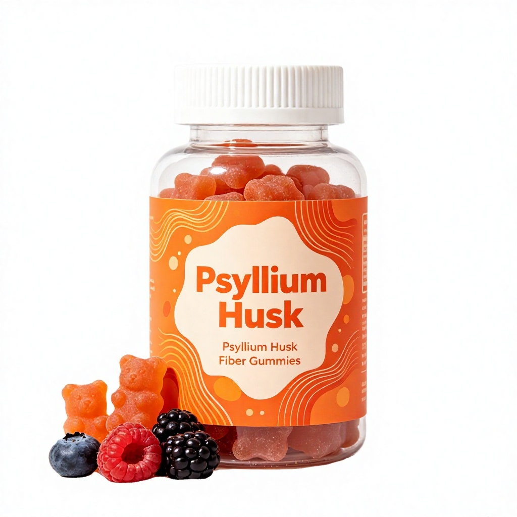 OEM Psyllium Husk Extract Gummies Advanced Detox Cleansing Dietary Fiber Supplement Psyllium Husk Gummies Fiber