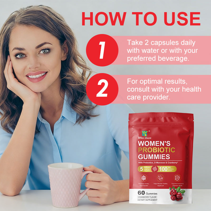 Private Label Vaginal Heathy Food Gut Immune Vitamin Women's Probiotic Gummies Supplements