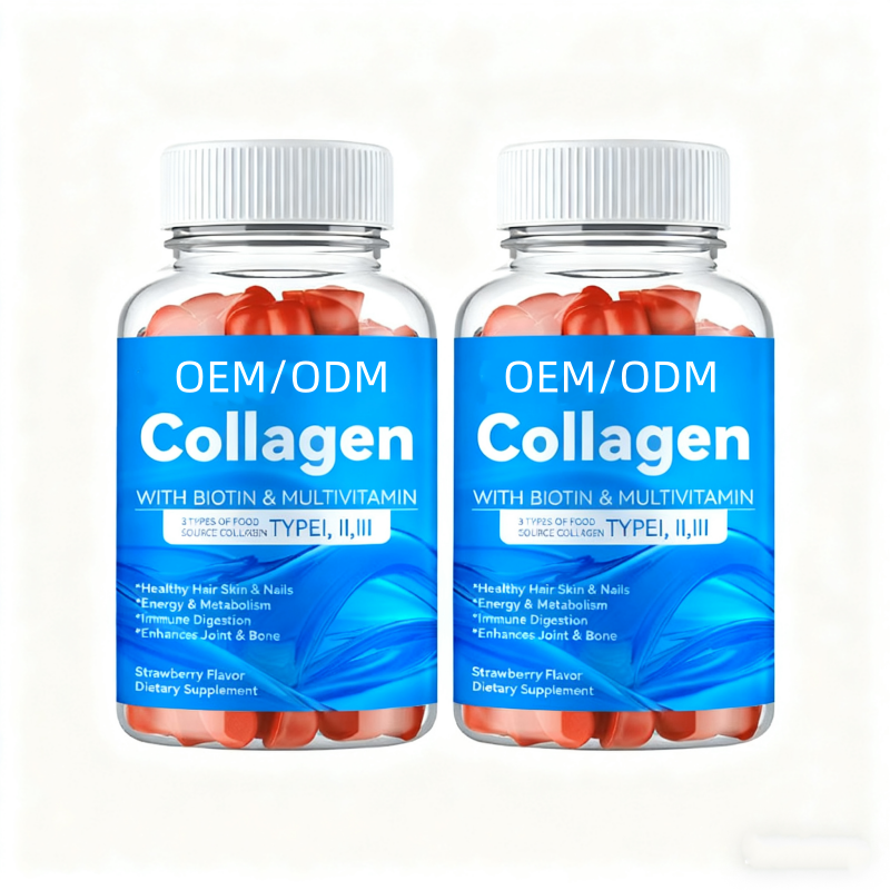 OEM Multivitamin Dietary Supplement Collagen Gummies Collagen Gummies with Biotin Vitamins Factory Direct Sales