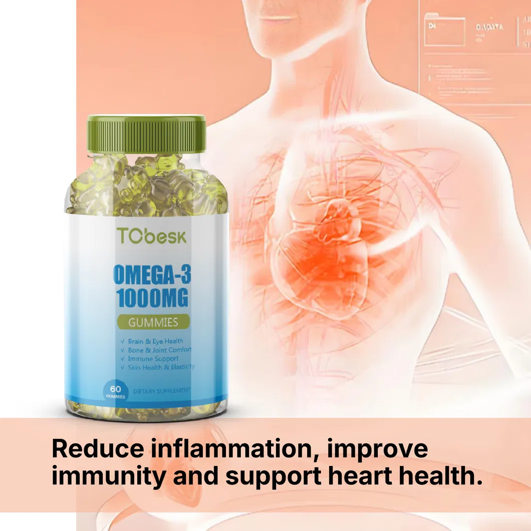Tcbesk Adults Omega Gummies Reduce Inflammation Improve Immunity and Support Heart Health