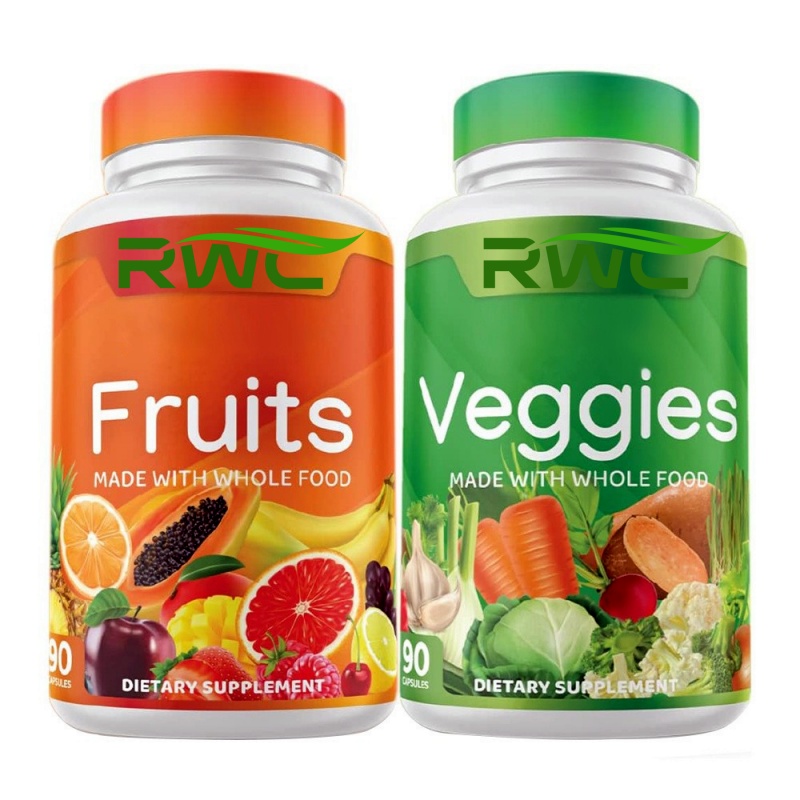 OEM Fruits And Veggies Capsules Food Supplement With Superfood Vegetables For Women Men Kids Fruits Veggies Capsules