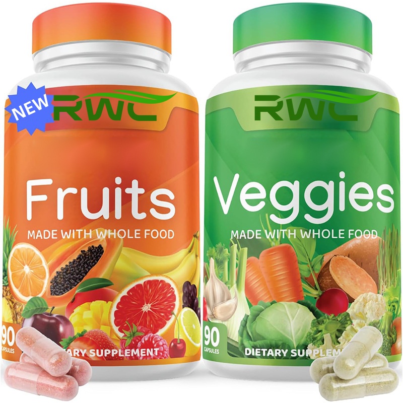 OEM Fruits and Veggies Capsules Food Supplement with Superfood Vegetables for Women Men Kids Fruits Veggies Capsules