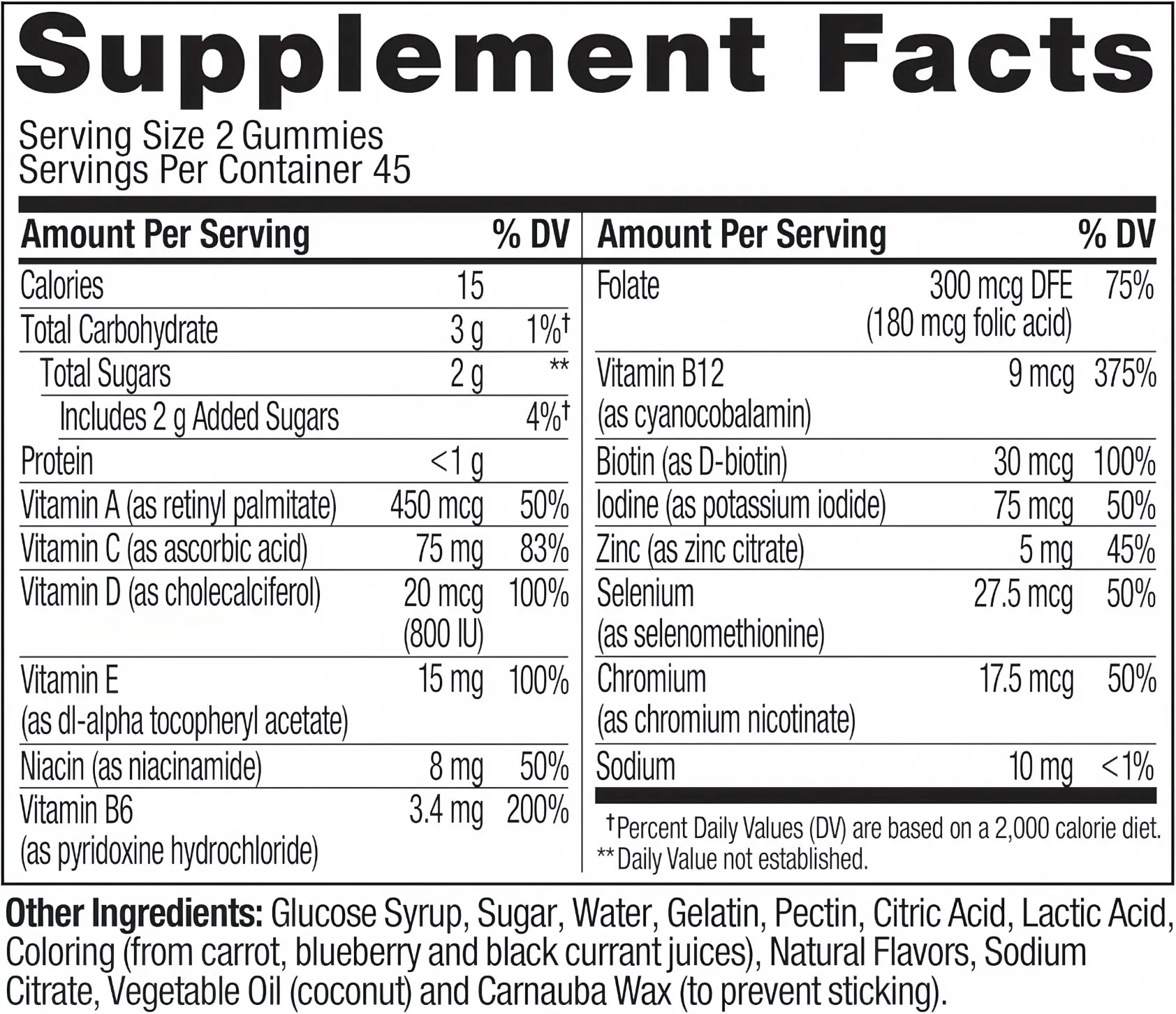 OEM Private Label Vitamin Supplement Improve Immunity Support Multivitamins Gummies