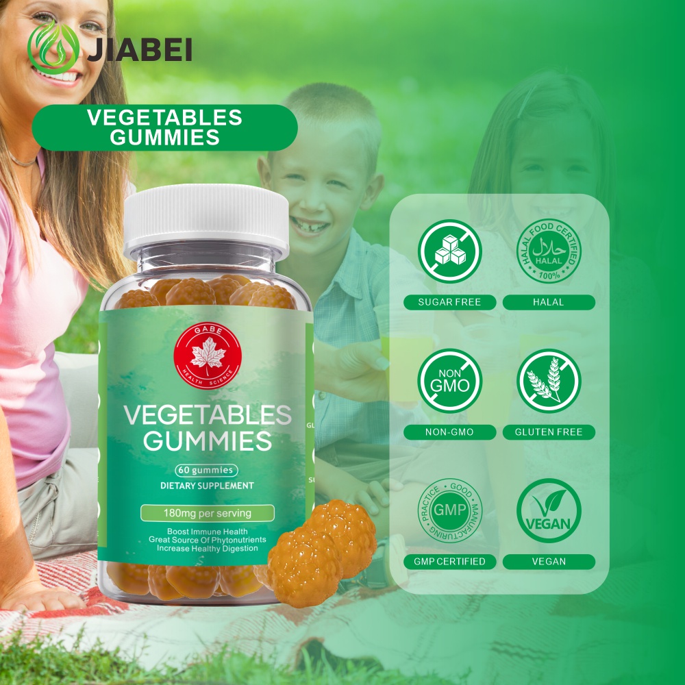 Factory supplements wholesale Vegetable Dietary Fiber Supplement Gummy Nutritional Balance for Adult Vitamins Promote Gut Health