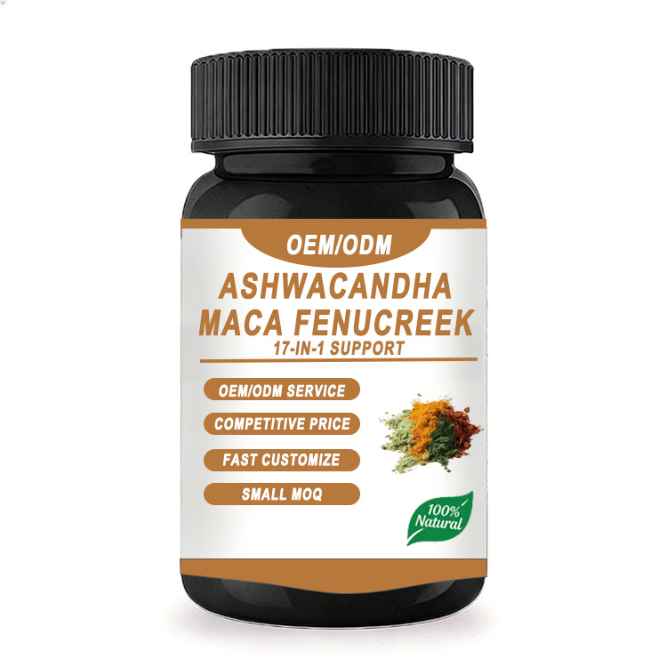 Lytam OEM Ashwagandha Extract Herbal Supplement Capsules 250mcg 2 Capsules Daily Adult Stress Relief Antioxidant Support