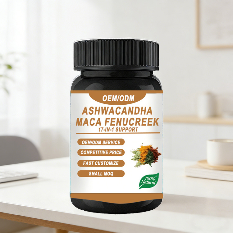 Lytam OEM Ashwagandha Extract Herbal Supplement Capsules 250mcg 2 Capsules Daily Adult Stress Relief Antioxidant Support