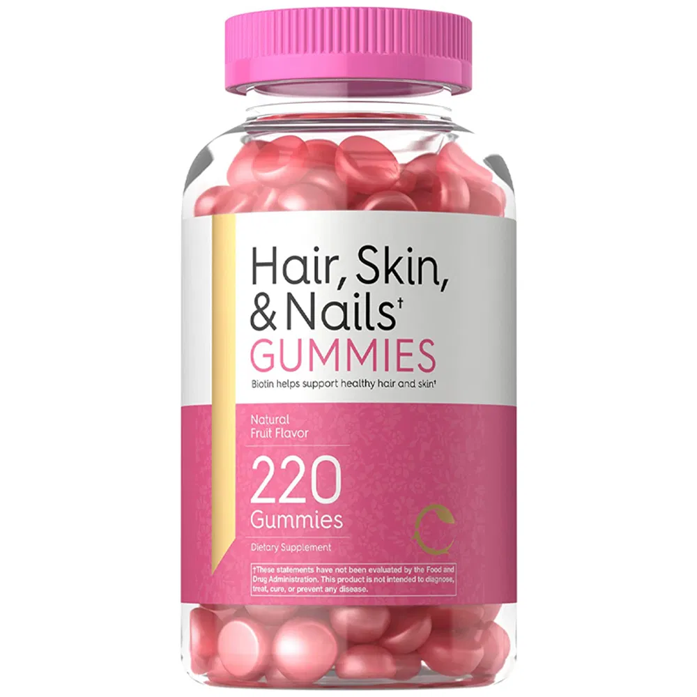 Hair Growth Skin and Nails Gummy Multivitamin Biotin Keratin & Collagen Peptides Gummies