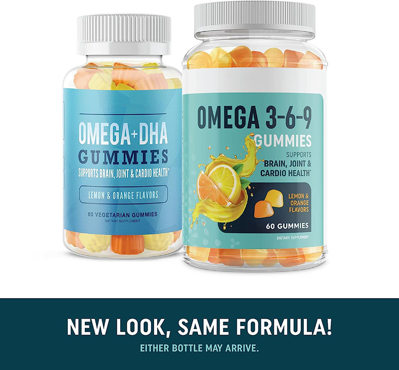 High Quality Customized Omega 3 Fish Oil Gummies Powerful EPA DHA Formula Teenage Brain Booster