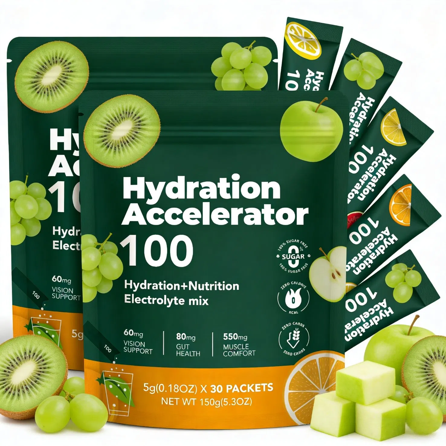 Quick Hydration Fruit Electrolyte Powder Mix for Active Lifestyles