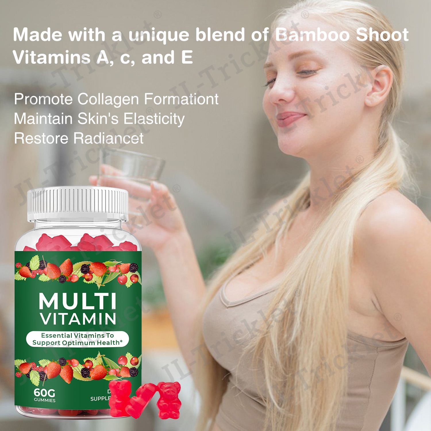 Julong OEM/ODM Superfood Fruit Vegetable Gummy Overall Wellness Vitamin Gummies for Adult and Kids Multivitamin Gummies