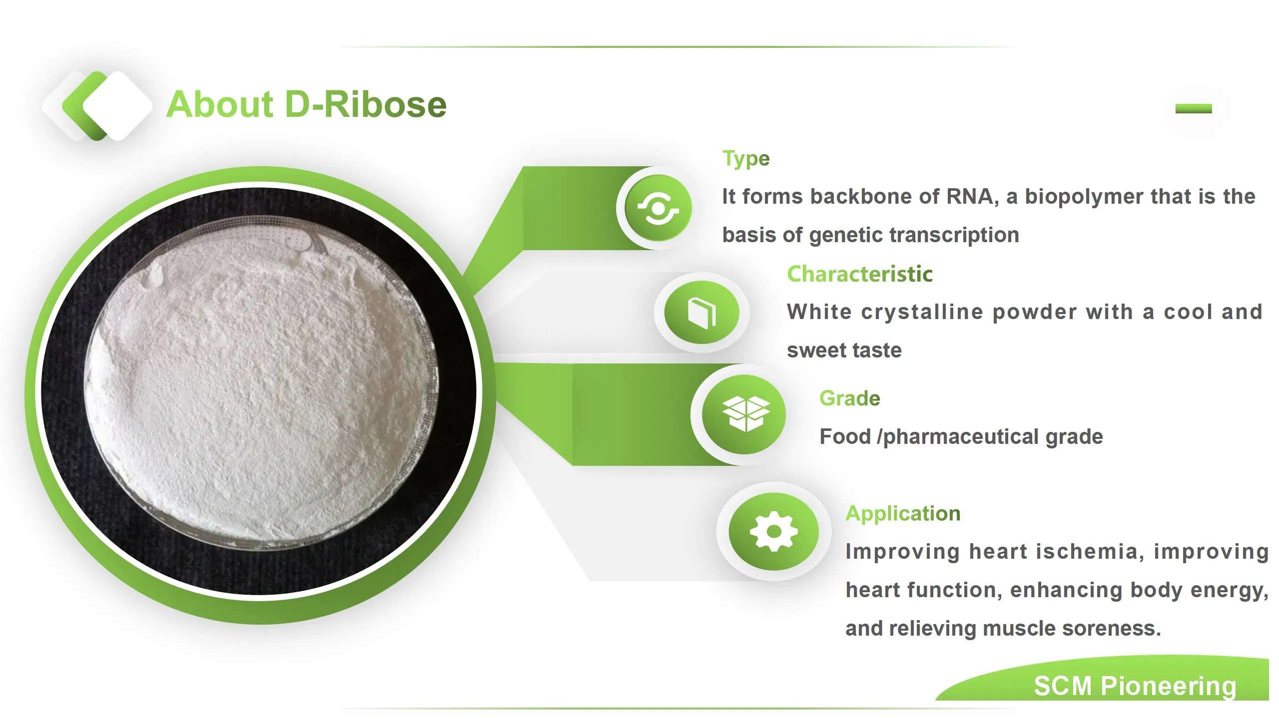 Scm Supply Food Additive D Ribose Powder D-Ribose with The Best Price