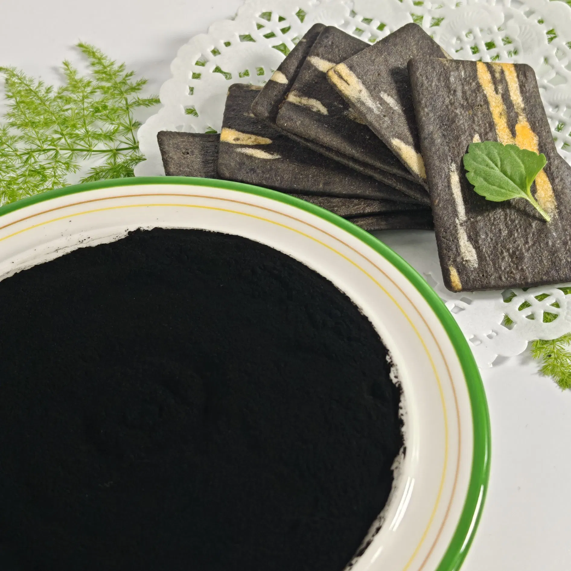 Sufficient Supply 8000 Mesh Activated Carbon Black Food Additive for Hamburger