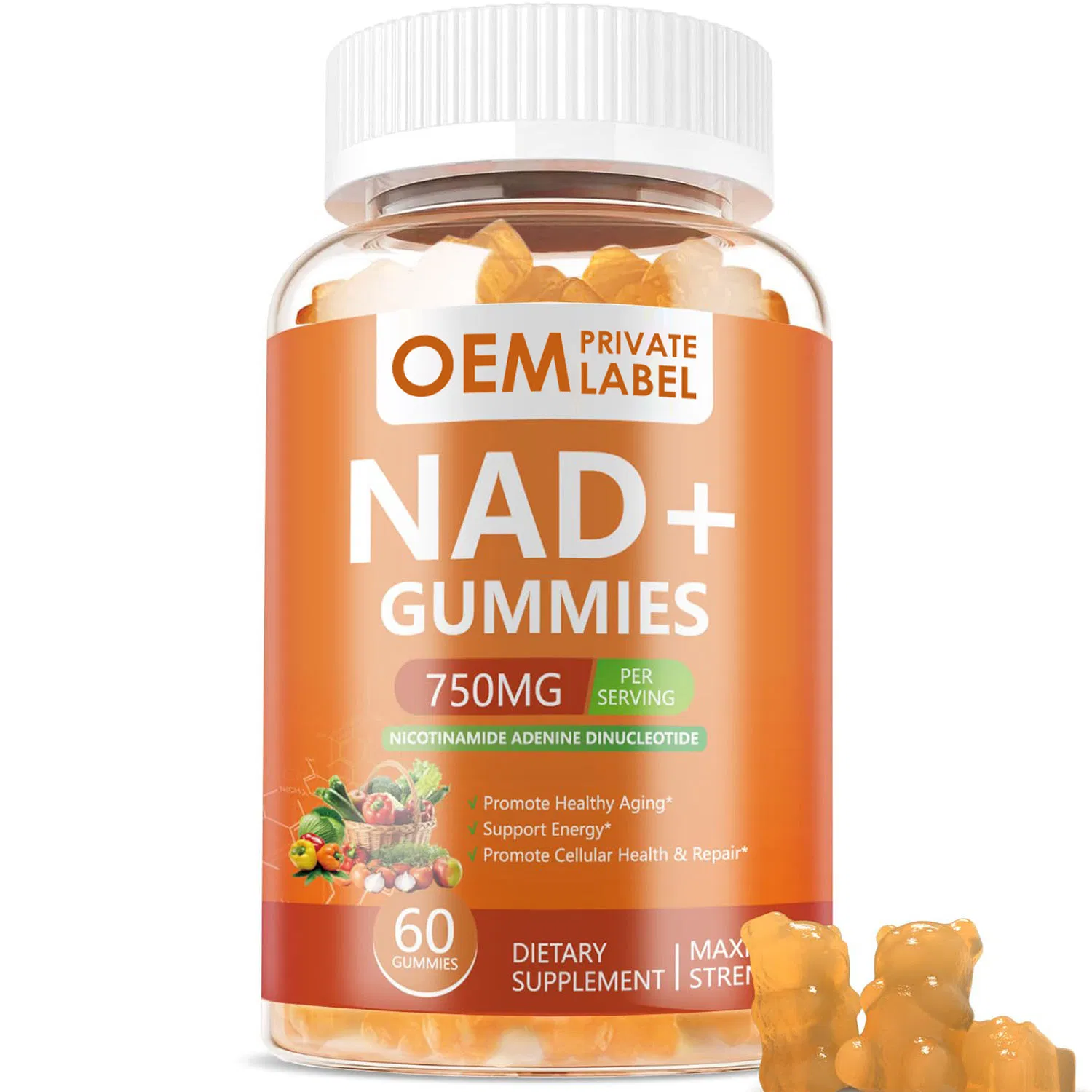 Biochealth Nad Gummies Supplement-Max Absorption Nicotinamide Riboside Boost Nad Plus Vitamin D3 Zinc Support Cellular Health