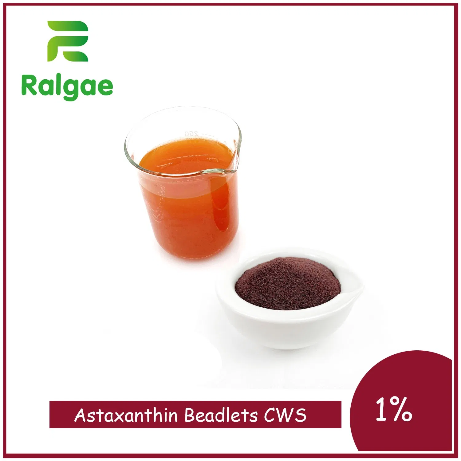 Haematococcus Astaxanthin Natural Microalgae Beadlets Food Additive 1%