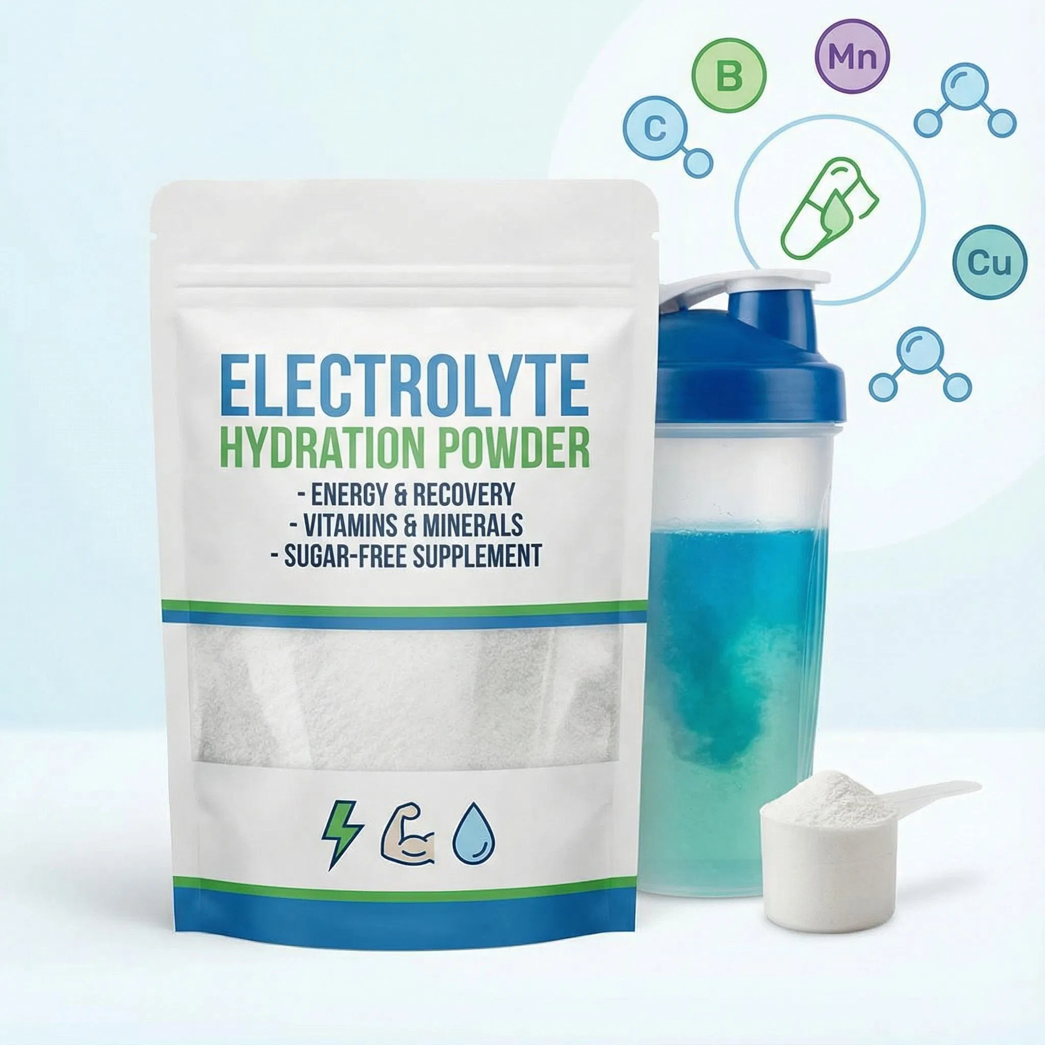 Electrolyte Hydration Powder with Vitamins &amp; Minerals for Energy &amp; Recovery (Sugar-Free, Electrolyte Supplement)