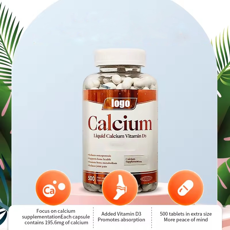 Customized Private Label Vitamin D3 &amp; Calcium Softgel Capsules Nutritional Supplement for Adults