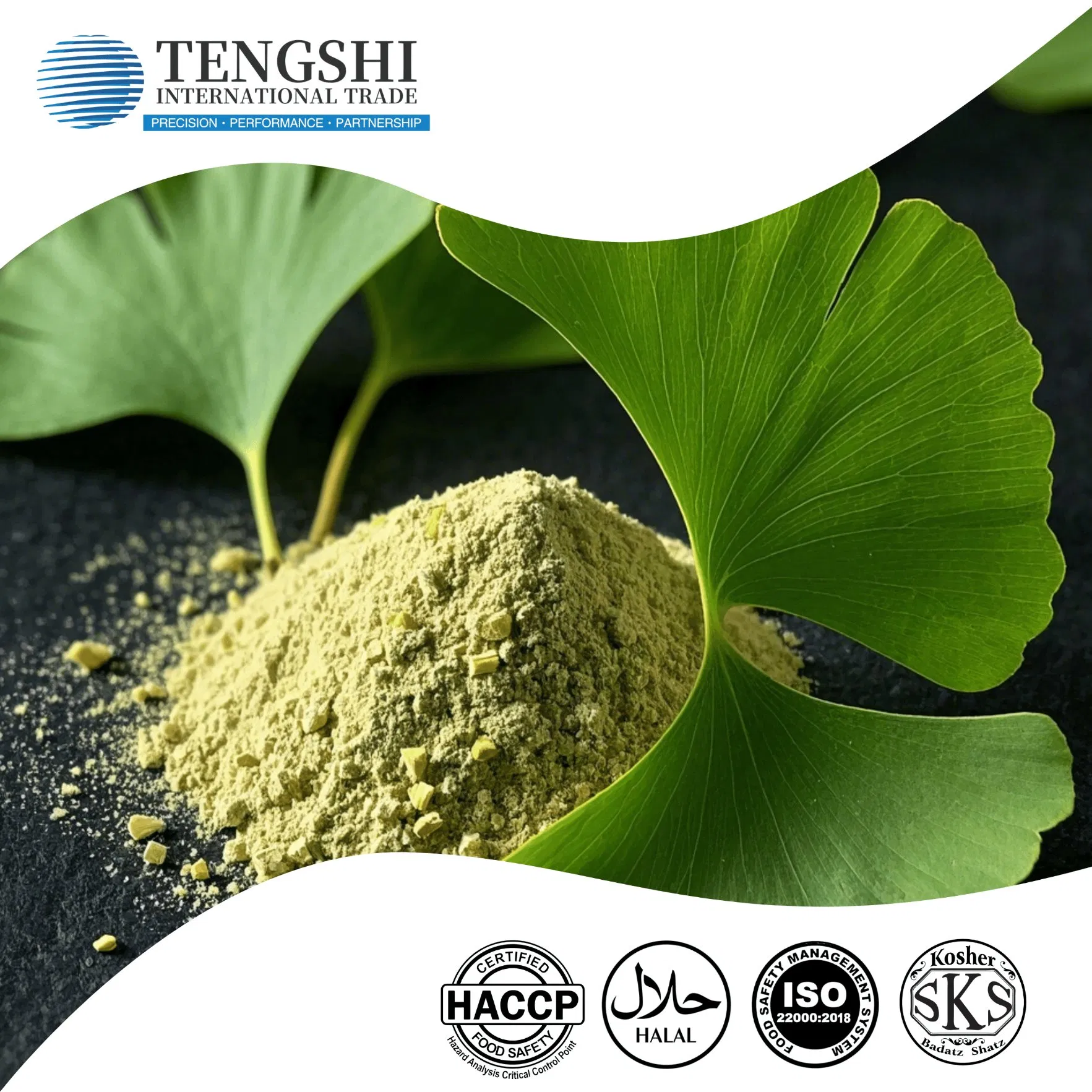 ISO Certified Ginkgo Biloba Extract Powder Health Supplement Raw Material