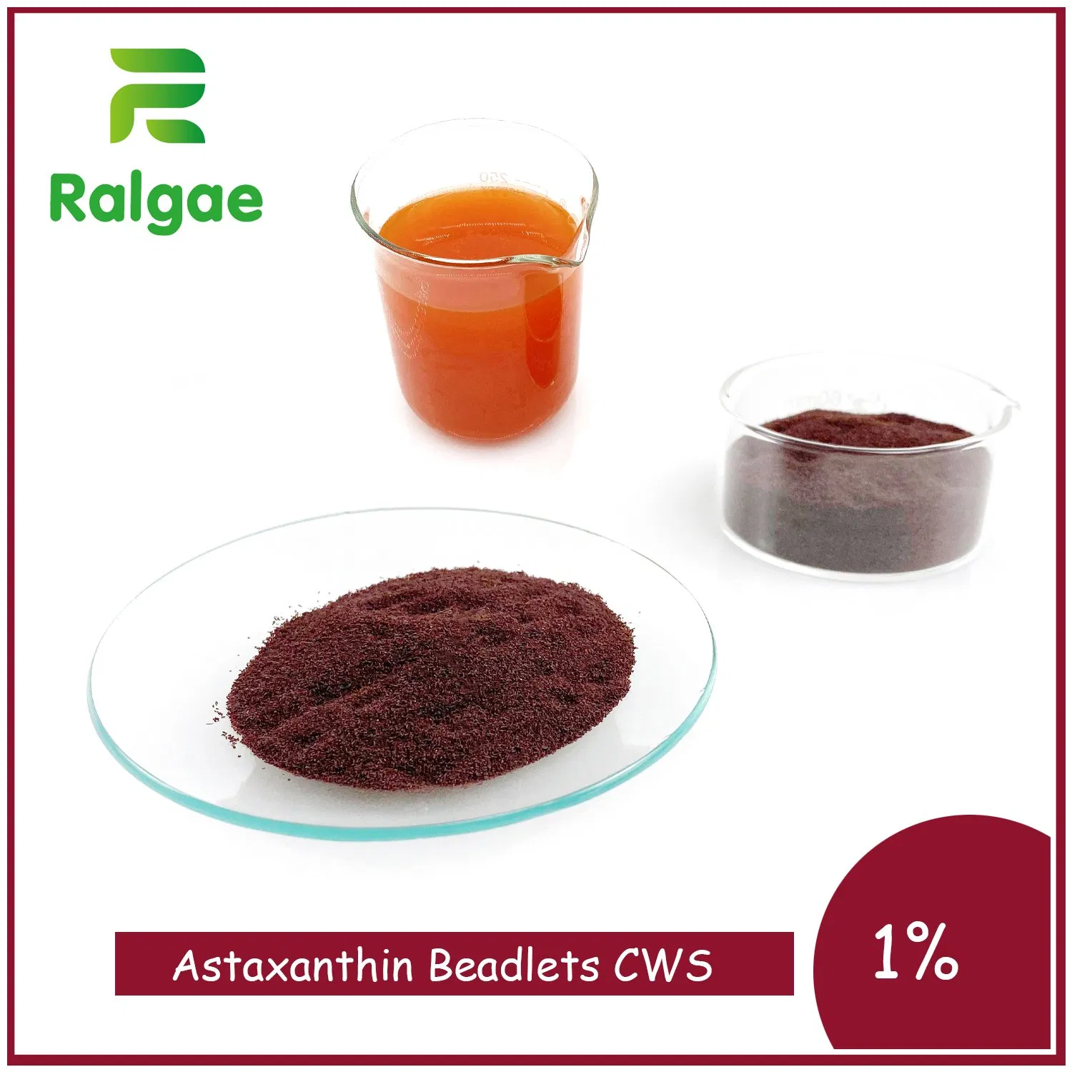 Haematococcus Astaxanthin Natural Microalgae Beadlets Food Additive 1%