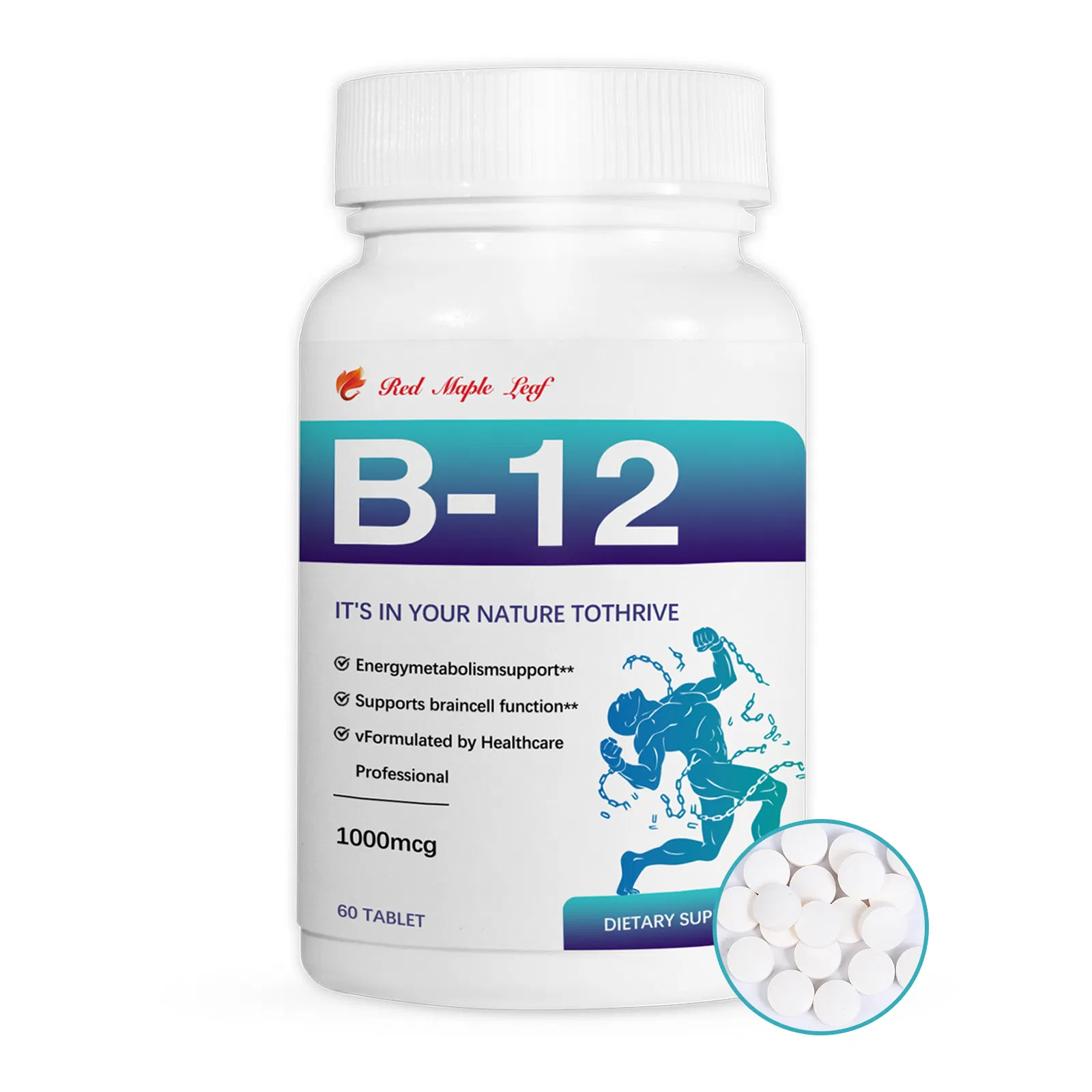 Vitamin B12 Dietary Supplement - Non-GMO for Neuro Health &amp; Red Blood Cell Formation