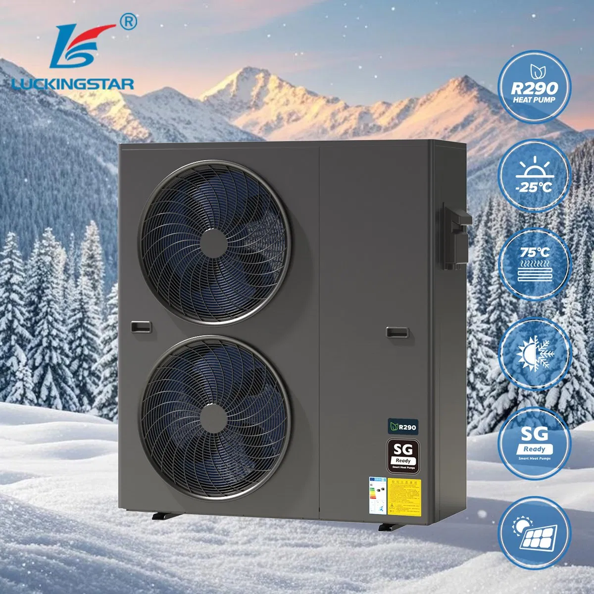 Eco-Friendly Propane R290 Heat Pump for Domestic Heating and Cooling Hot Water Floor Heating