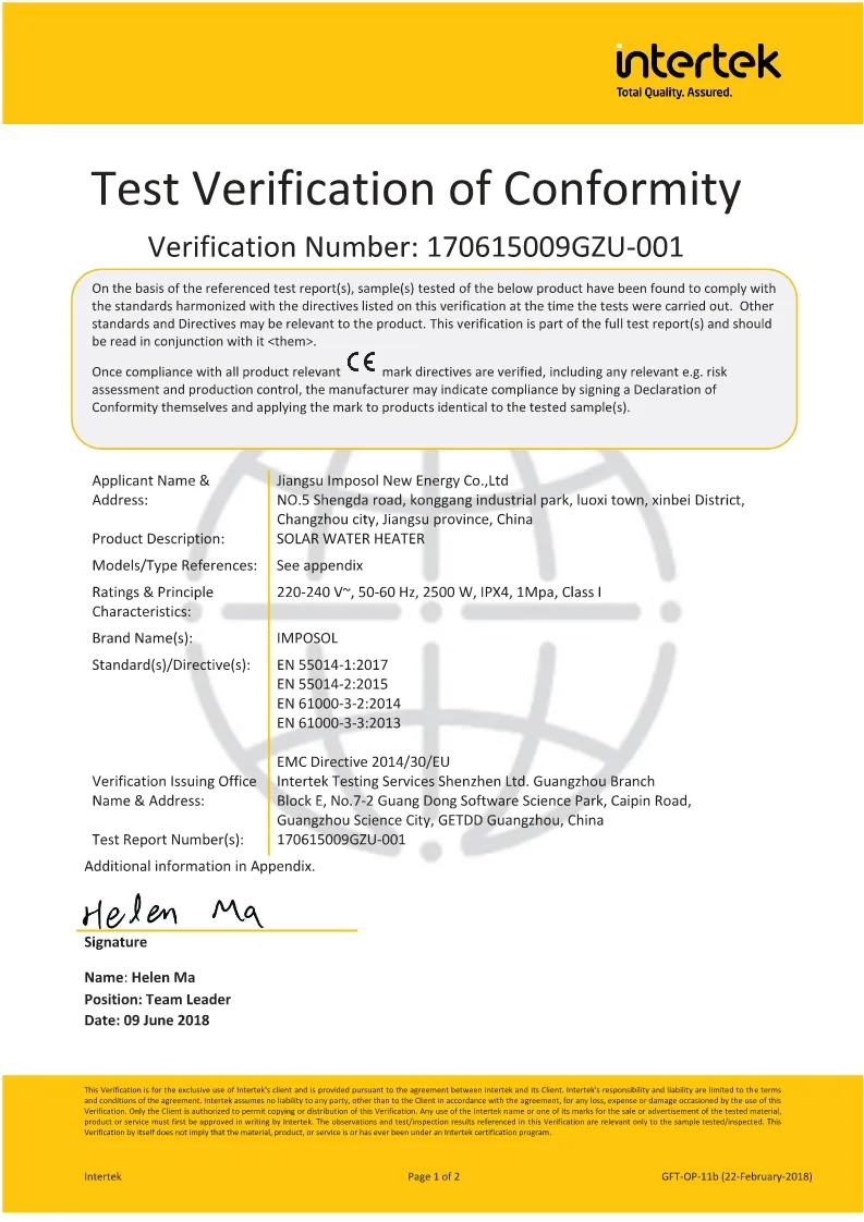 CE Certificate