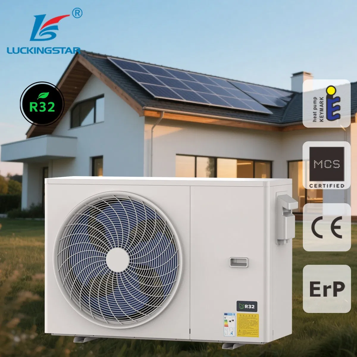 OEM/ODM/Obm R32 Air Heating &amp; Cooling / Dhw/ Floor Heating Multi-Function Air to Water Heat Pump with WiFi Control