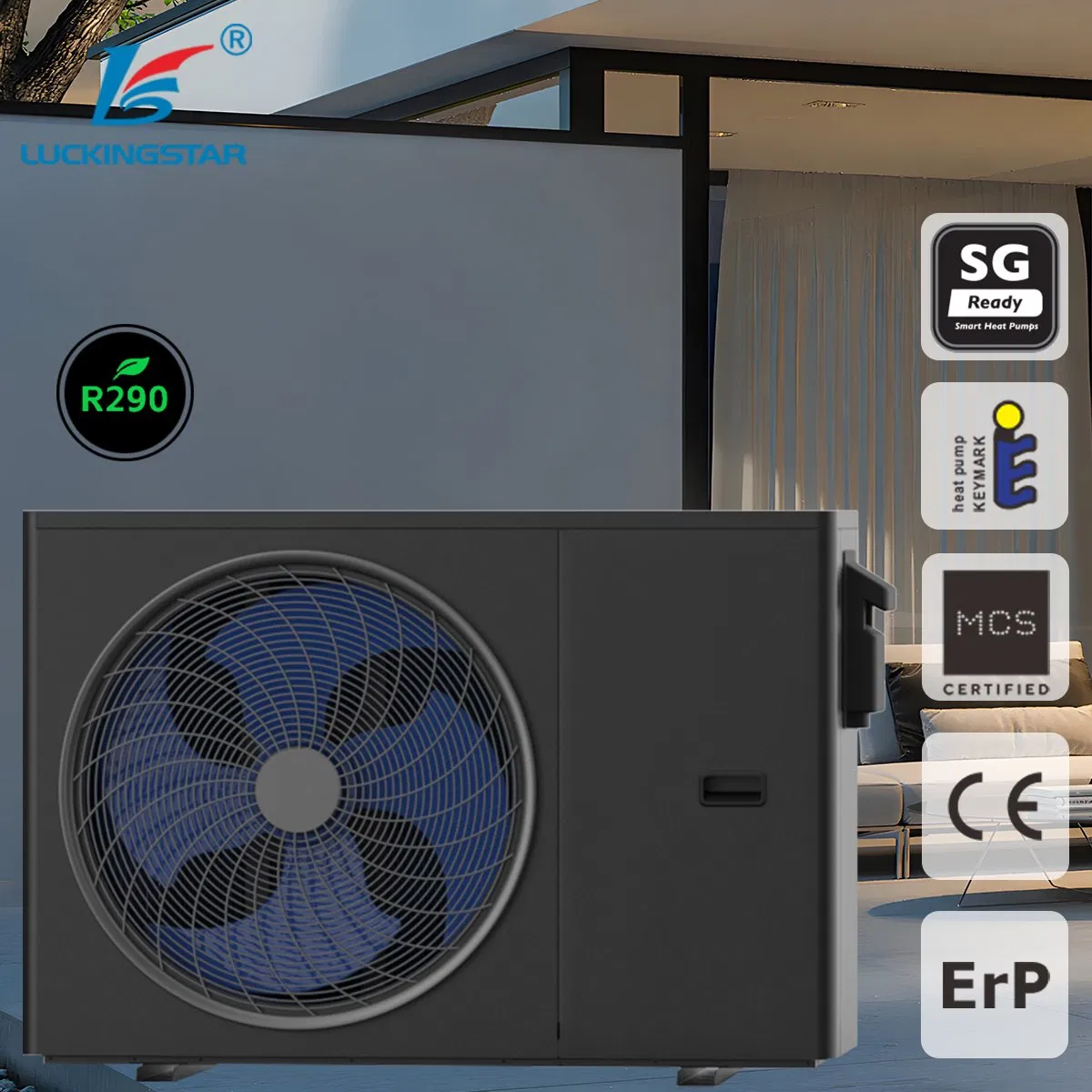 Dhw Durable R290 Heat Pump for Cold Climate Home Heating and Cooling Hot Water Floor Heating