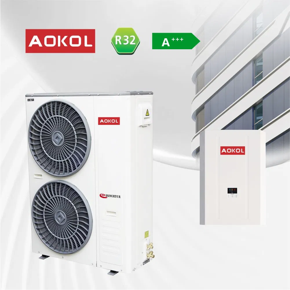 Aokol China R32 Split Type Air to Water Heating Pump, WiFi Control, ERP a+++. CE, RoHS, Europe Heat Pump