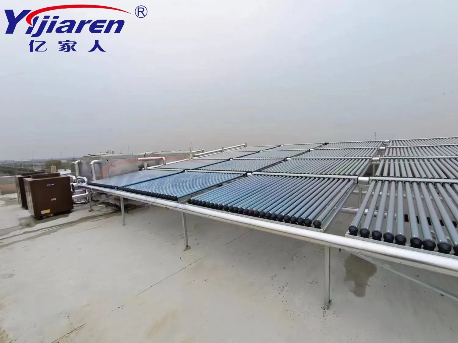 Eco-Friendly Heat Pipe Solar Collector Air to Water Heat Pump for Hotels Hot Water Solution