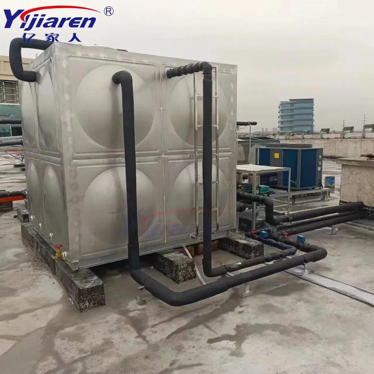 High-Efficiency Heat Pipe Solar Collector Solar Water Heater with Heat Pump for Commercial Hot Water Solution