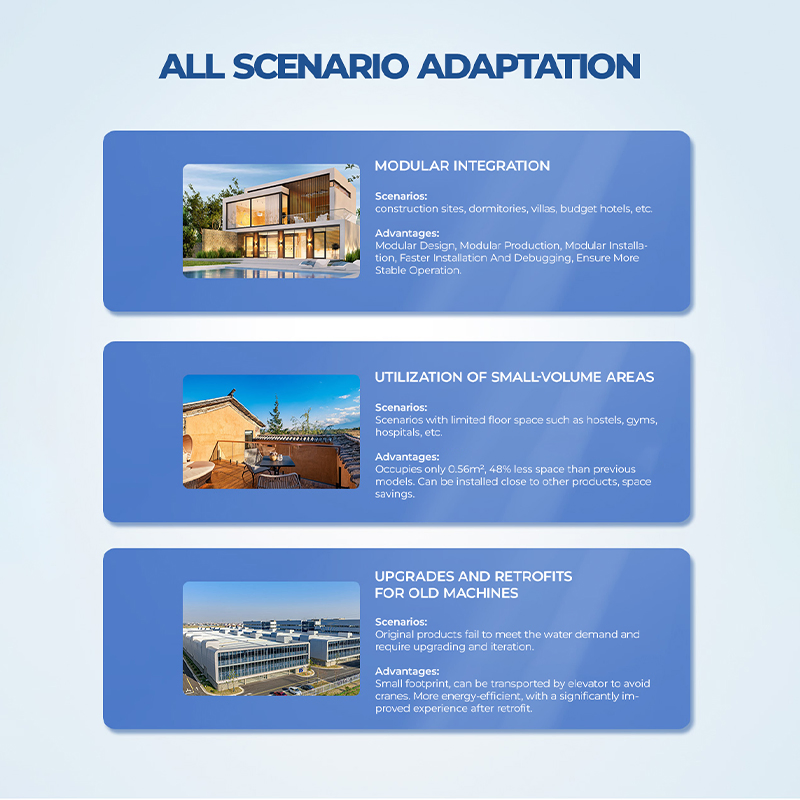 High Temperature 60c R32 380V 50Hz Side Blowing 200L Storage Tank Air Source Induction Commercial Heat Pump Water Heater System