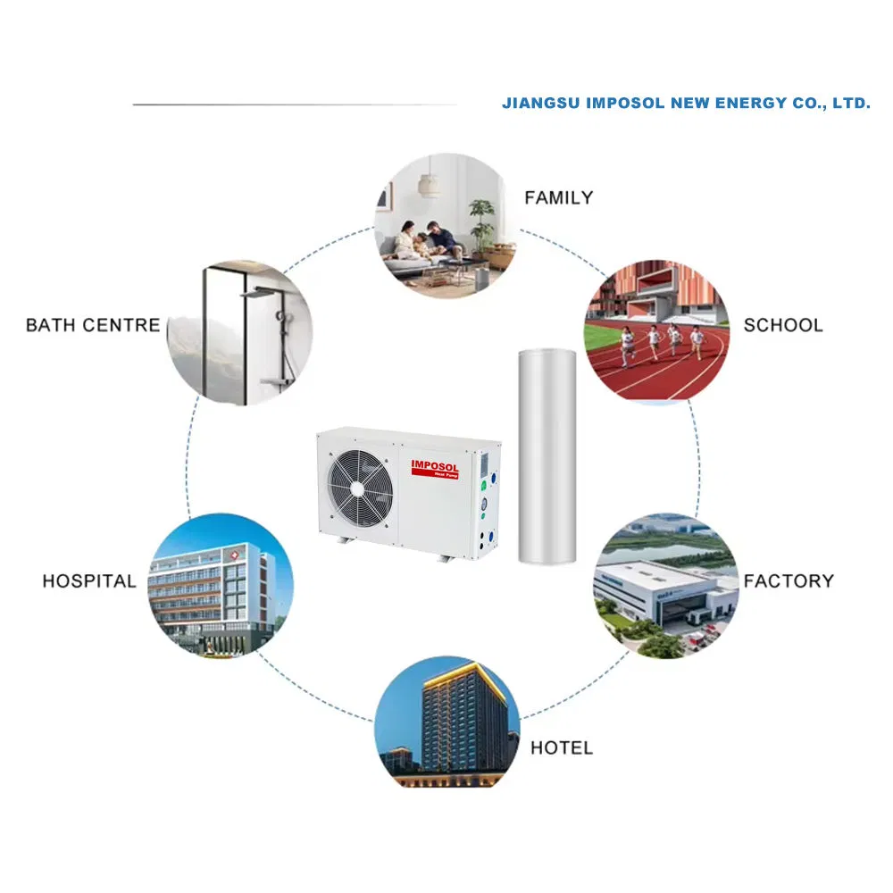 Imposol WiFi Domestic Water Heater Hot Water Recirculation Air Source Air to Water Heat Pump for Households