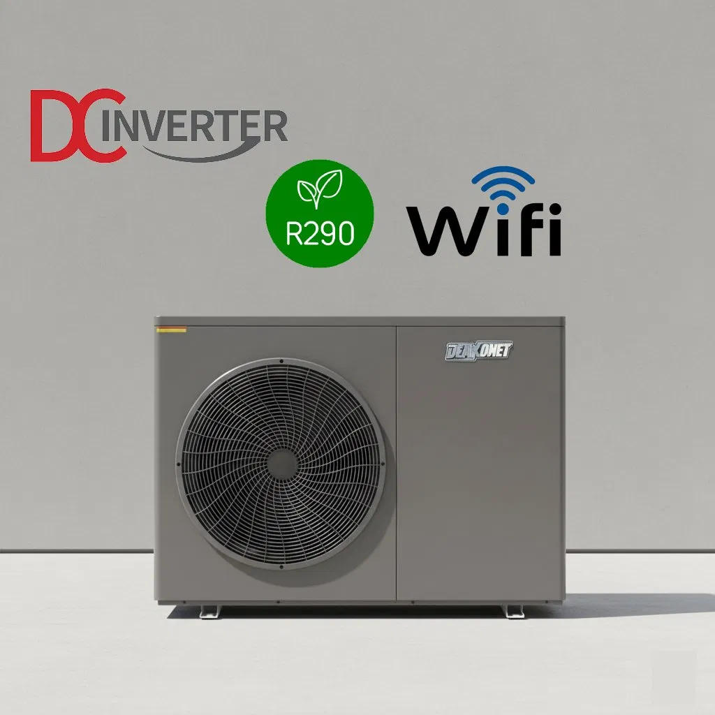 9kw R290 Inverter Air to Water Heat Pump for Heating/Cooling Dhw