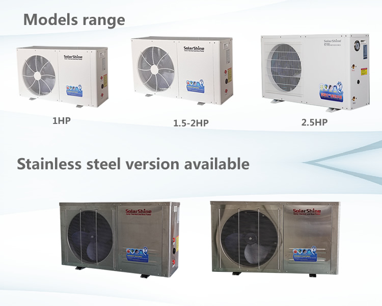 Popular Home Appliance Household Heat Pump Inverter R134A Mini Split Type Air Source Heat Pump