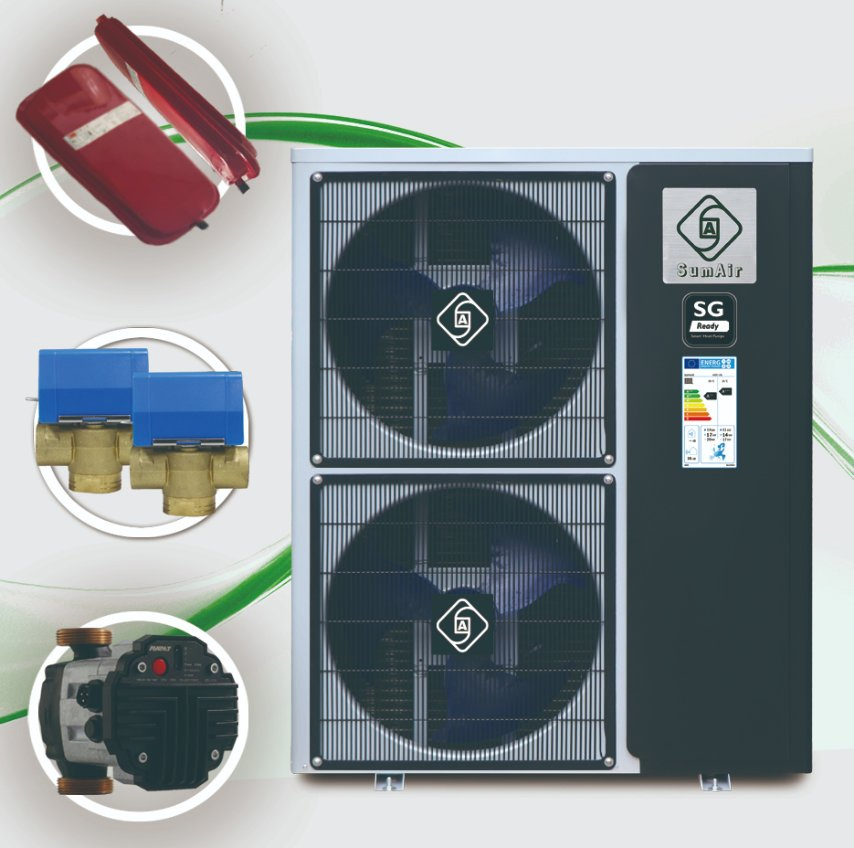 Factory Supply Home Appliance a+++ 16-50kw Air Source Monoblock R32 All in One DC Inverter WiFi Functional Thermal Pump Water Heating Heat Pump