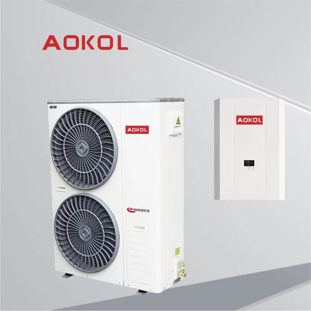 Aokol China R32 Split Type Air to Water Heating Pump, WiFi Control, ERP a+++. CE, RoHS, Europe Heat Pump
