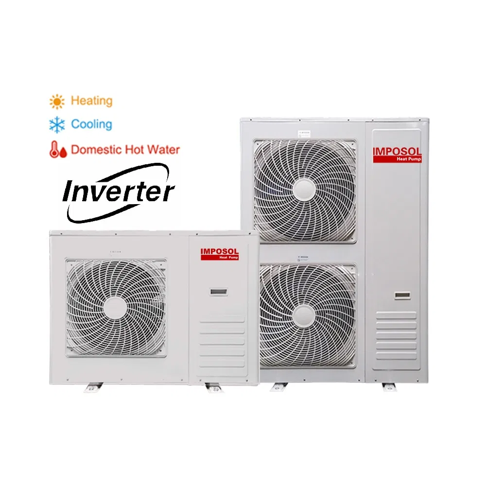 Imposol DC Invert with Evi 15kw Smart WiFi Controller CE RoHS R290/R32 Domestic Floor/Radiator/Fcu Heating and Cooling Hot Water Heat Pump Water Heater