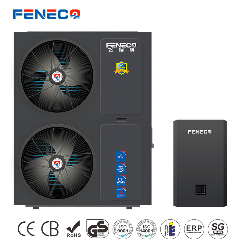 24kw DC Inverter Air Source All in One Split Heat Pump for Heating Cooling and Constant Hot Water Supply