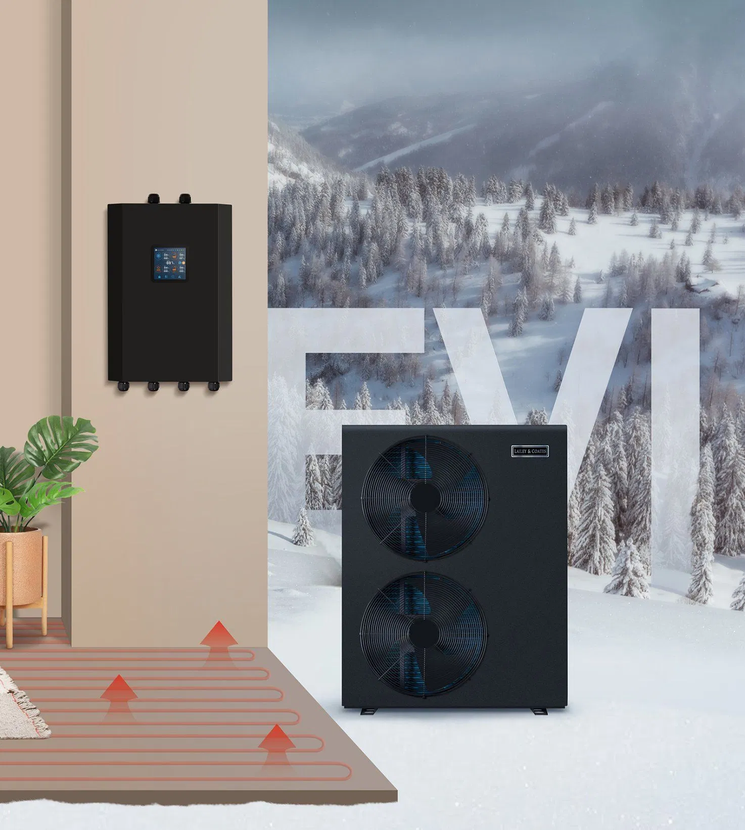 EU CE/Keymark Certification Multifunctional R32 Smart Heat Pump Heating Cooling Dhw