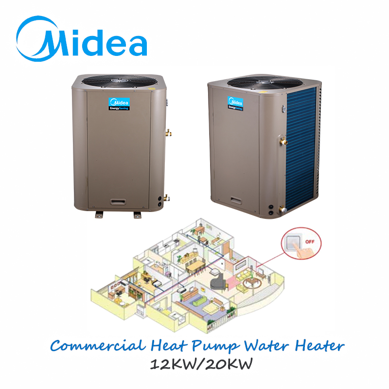 Midea Good Quality Commercial Air Source Heat Pump Water Heater 210kw with Modbus Function Outwater Temp 48--60 Degrees Celsius