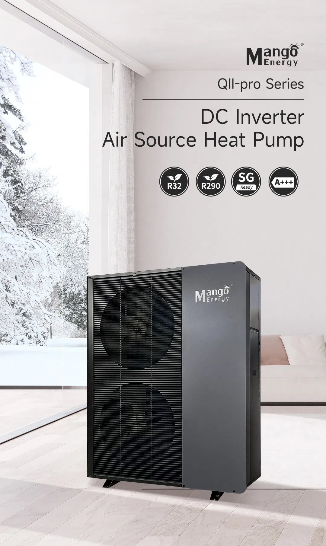Monoblock ERP a+++ Heating Cooling and Hot Water Heat Pump with WiFi