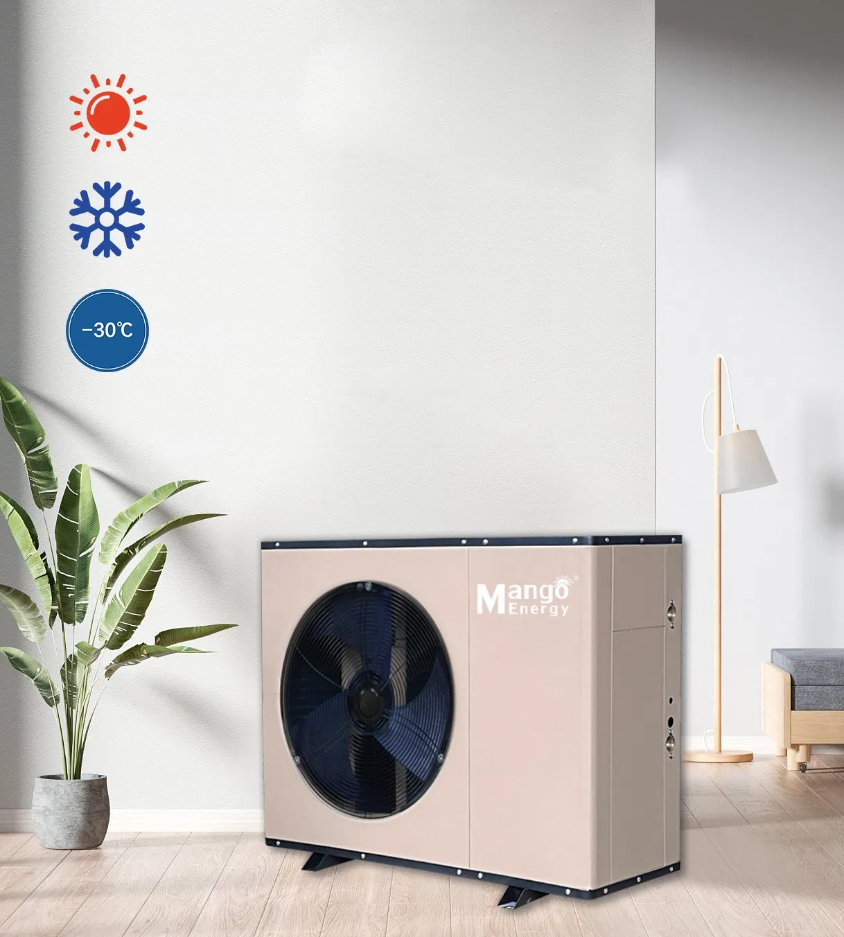 DC Inverter Geothermal Heat Pump R32 Heat Pump Monoblock Heat Pump for Heating Cooling Water Heaters