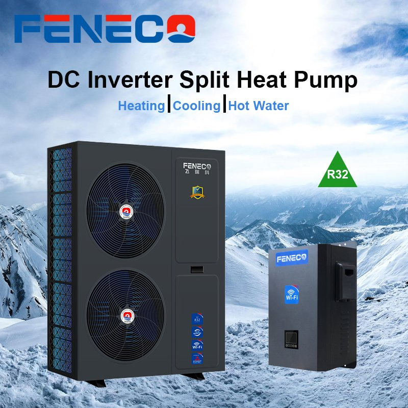 24kw DC Inverter Air Source All in One Split Heat Pump for Heating Cooling and Constant Hot Water Supply