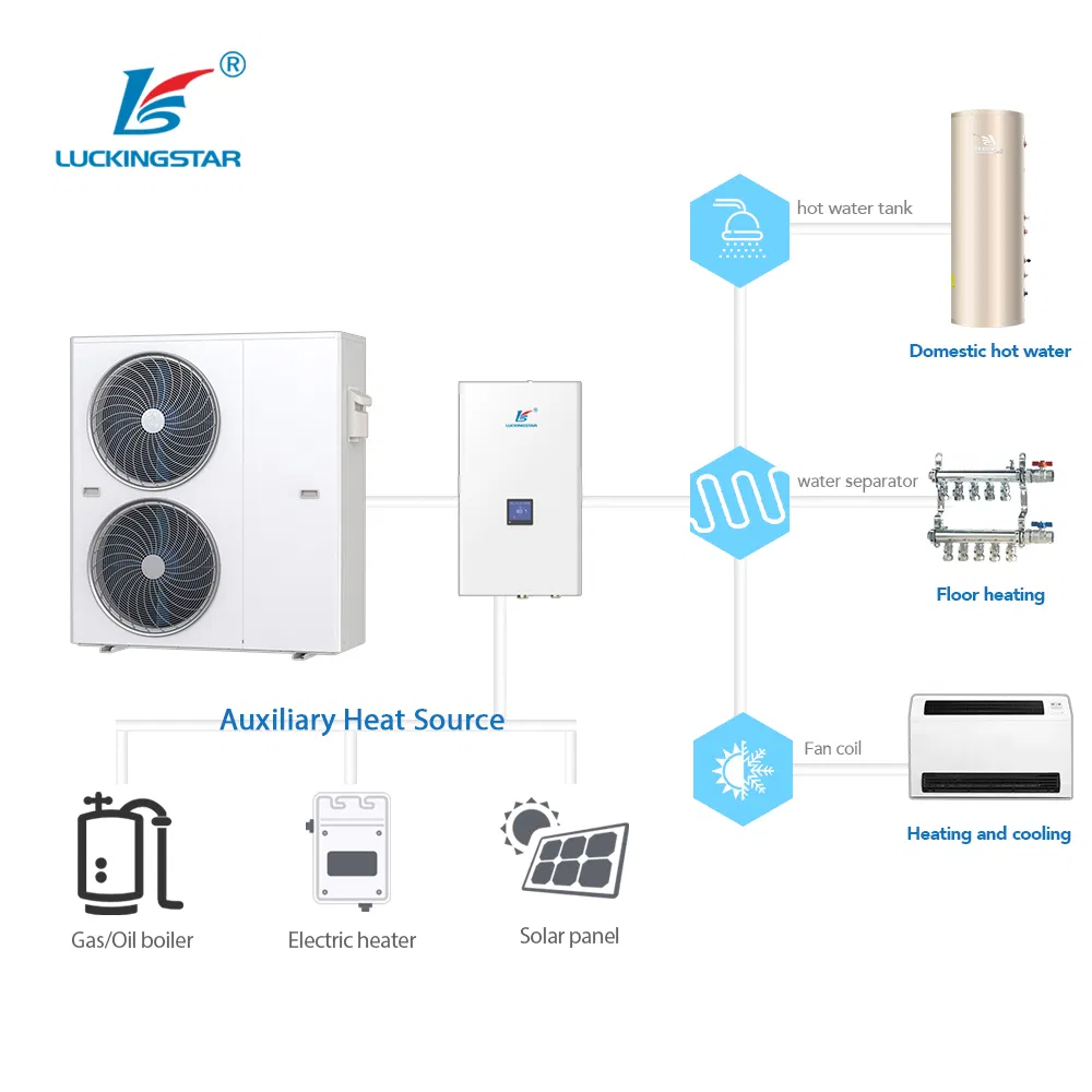 Support WiFi Control Space Heating/Cooling/Dhw/ Floor Heating R32 Split Multi-Function Air to Water Heat Pump
