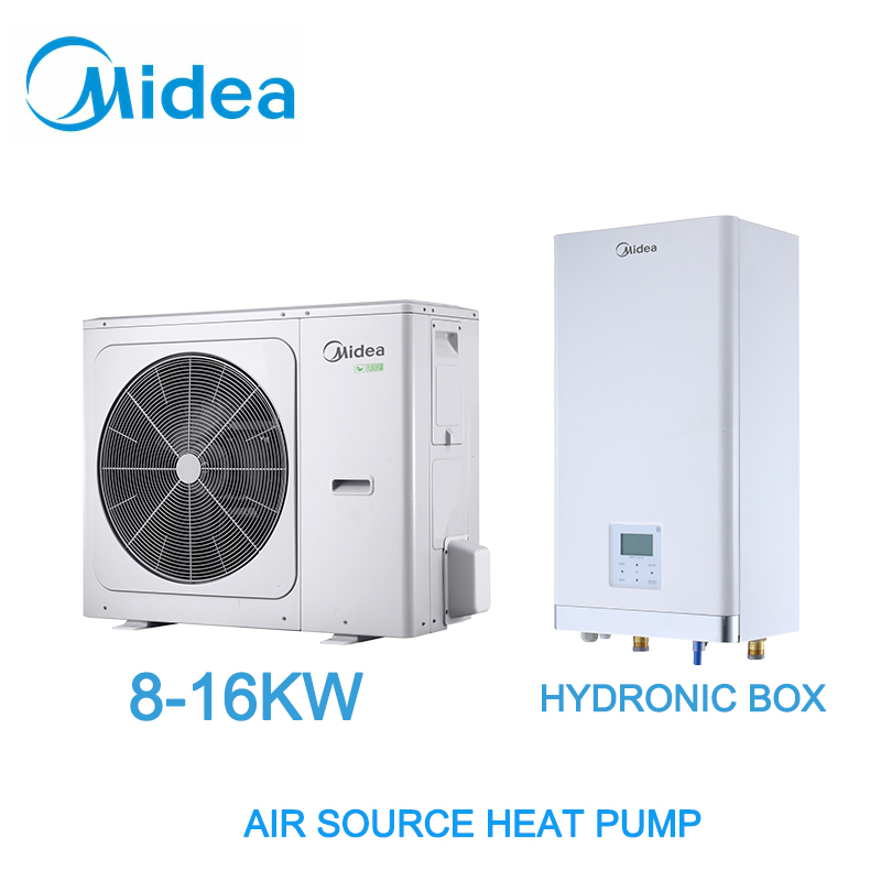 Midea 10kw 11kw Floor Heating Hot Water All in One Air Source Heater DC Inverter Air to Water Heat Pump Water Heater Heater Pump